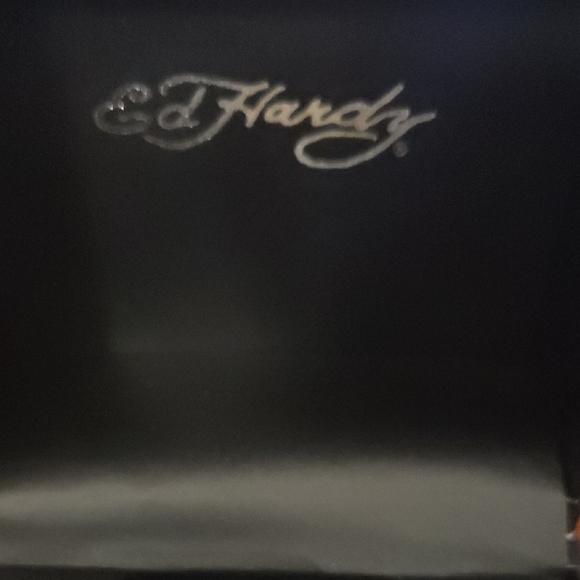 Ed Hardy Black and Silver Chronograph Watch